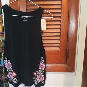 NEW american eagle fitted floral tank top